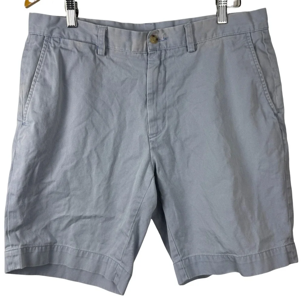 Polo Ralph Lauren Chino Shorts Men 36 Light Blue Classic Fit 9 Inch Cotton Golf